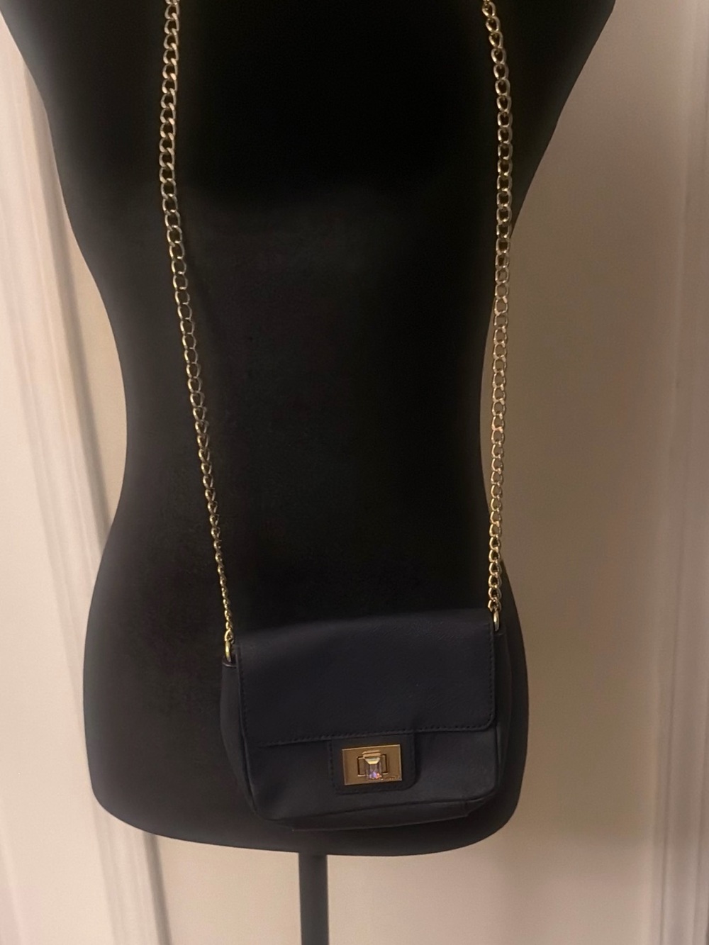 Juicy Couture navy blue Mini Crossbody with Gold Chain